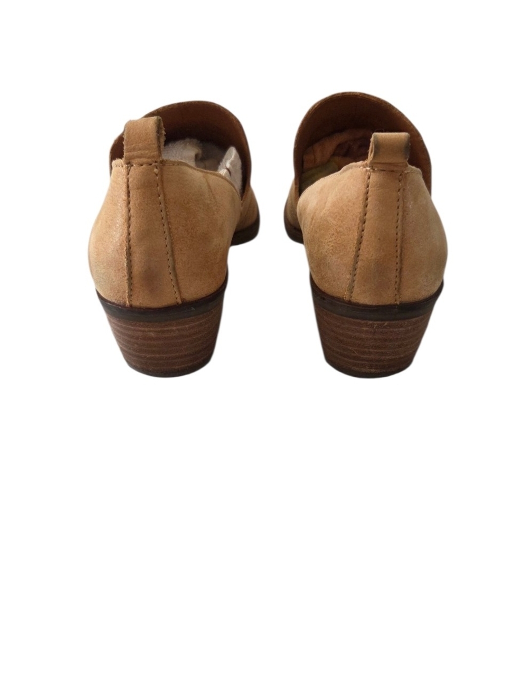 Lucky Brand Mahzan Leather Loafers Women's Size 7M Tan Pointed Toe Slip On - Picture 3 of 8
